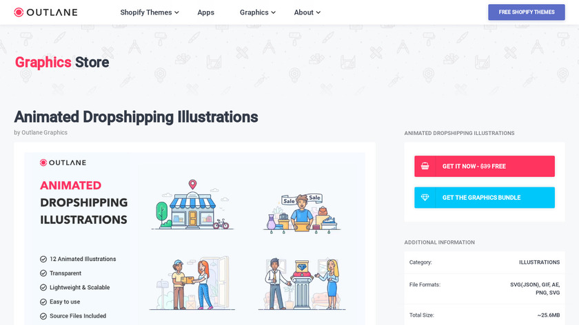 Dropshipping Illustrations Landing Page