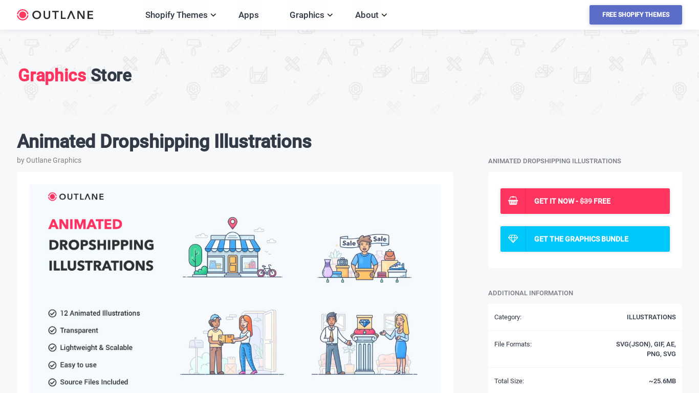 Dropshipping Illustrations Landing page