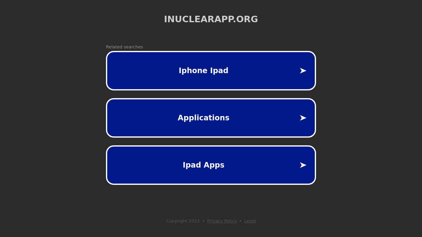 iNuclearApp Landing page