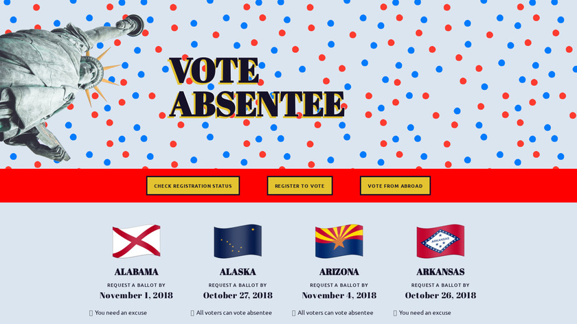 Vote Absentee Landing Page
