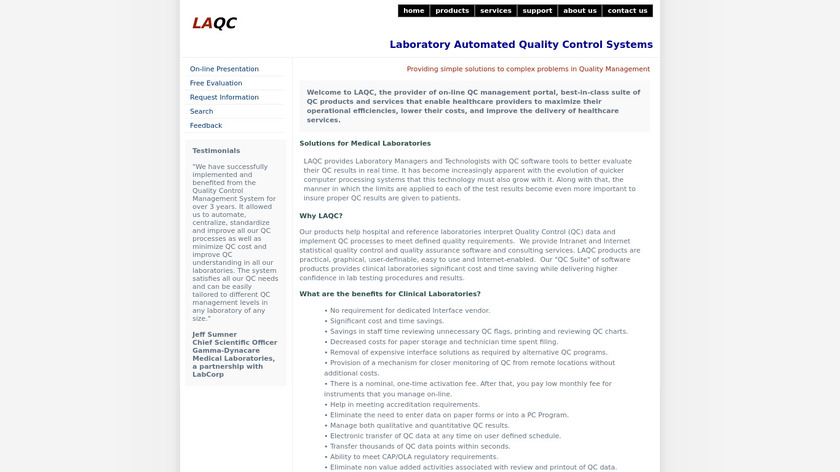 LAQC-DQC Daily QC Landing Page