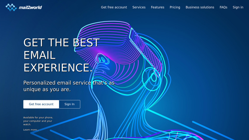 mail2world Landing Page