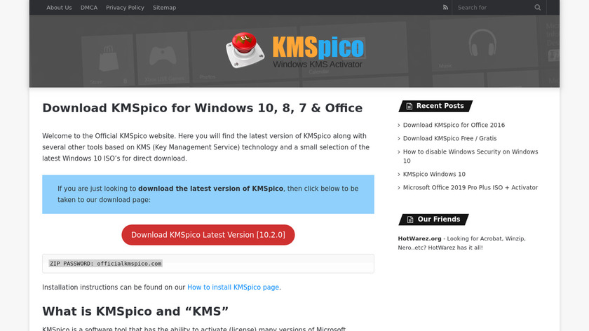 KMSpico Landing Page