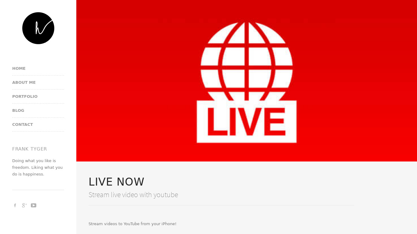 Live Now Landing page