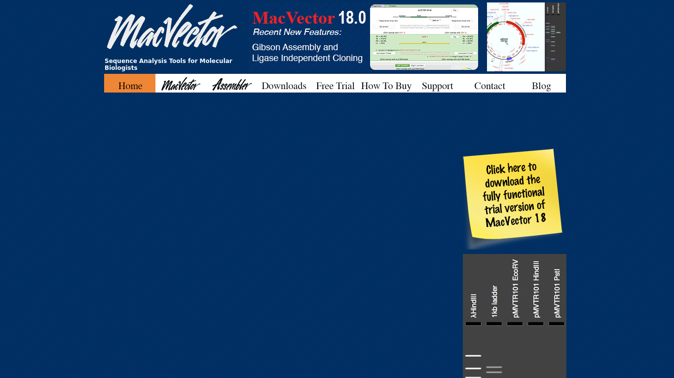MacVector Landing page