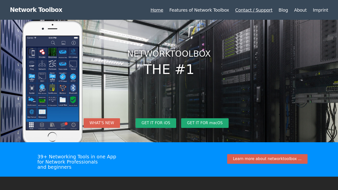 NetworkToolbox - Net security Landing page