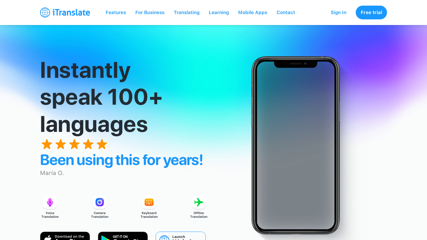 Languages Landing page