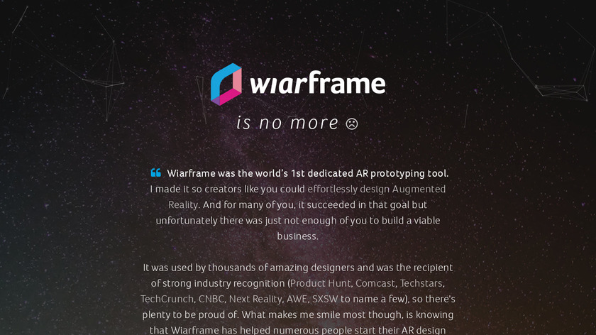 wiARframe Landing Page