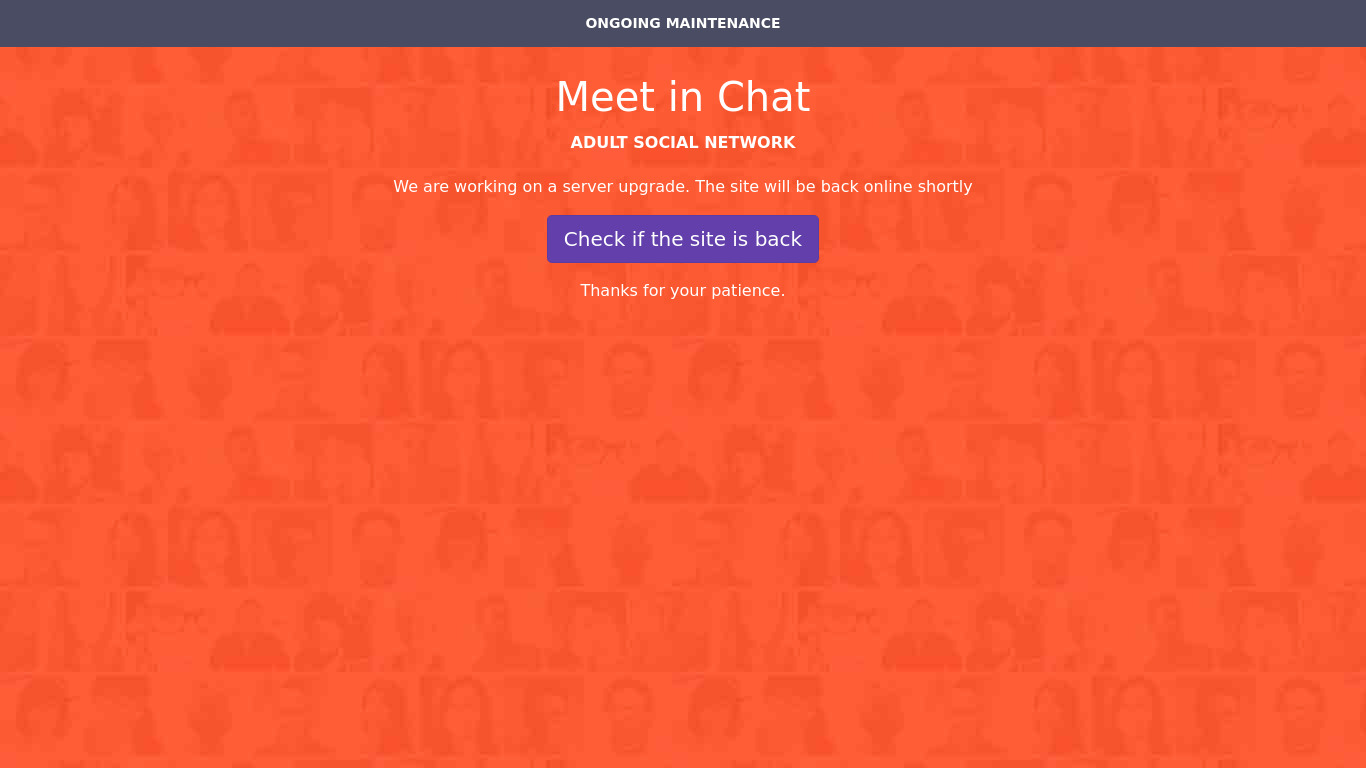 Meet in Chat Landing page