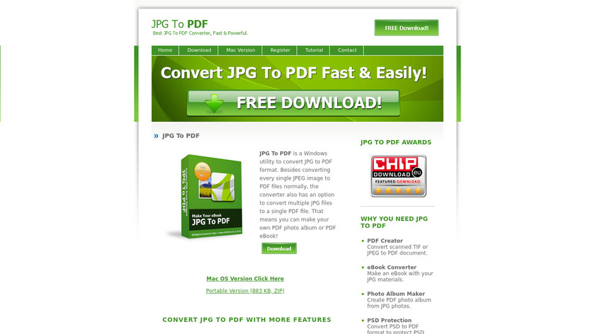 JPG To PDF Landing Page