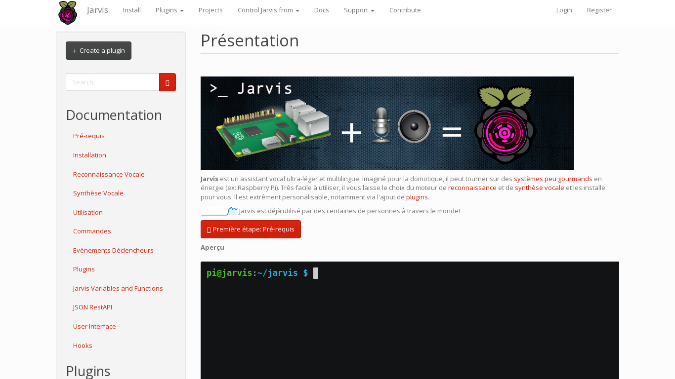 OpenJarvis Landing page