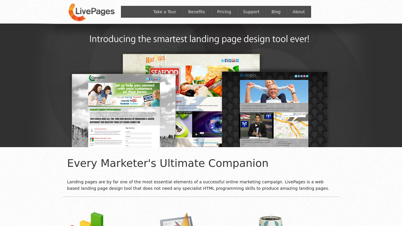 LivePages Landing page