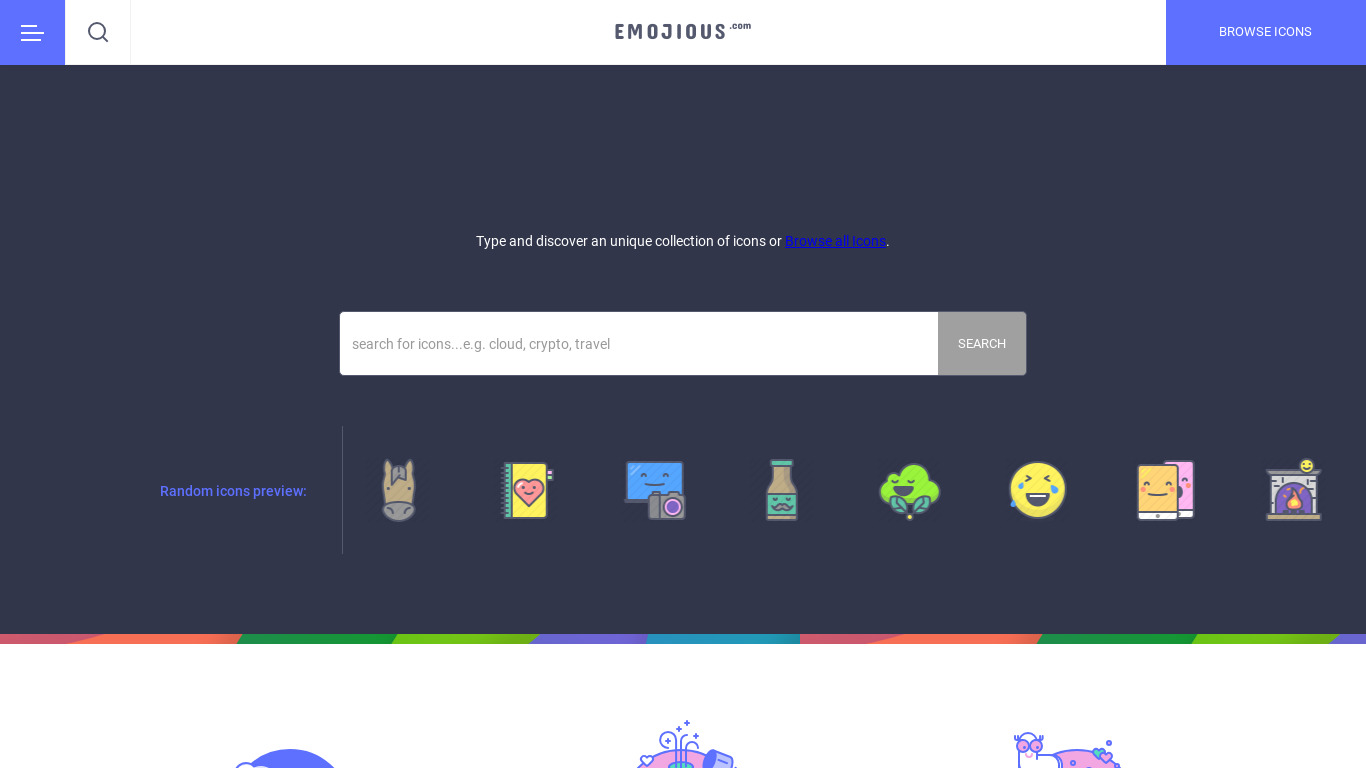 Emojious Landing page
