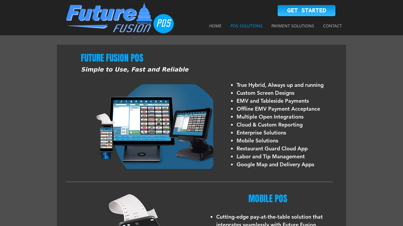 futurefusionpos.com Future Fusion POS Landing page