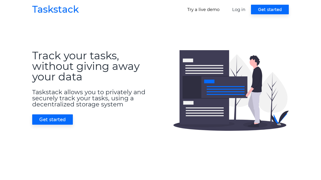 Taskstack Landing page