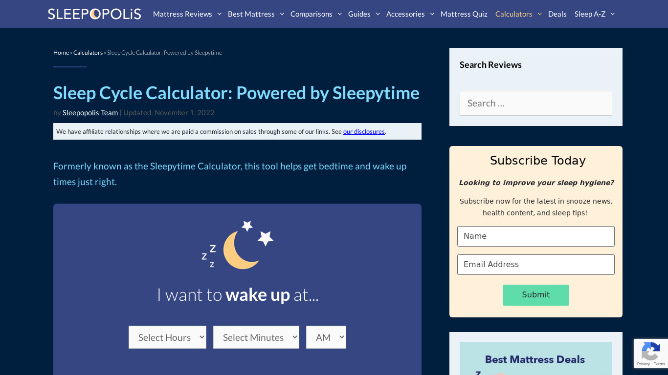 SleepyTi.me Landing page