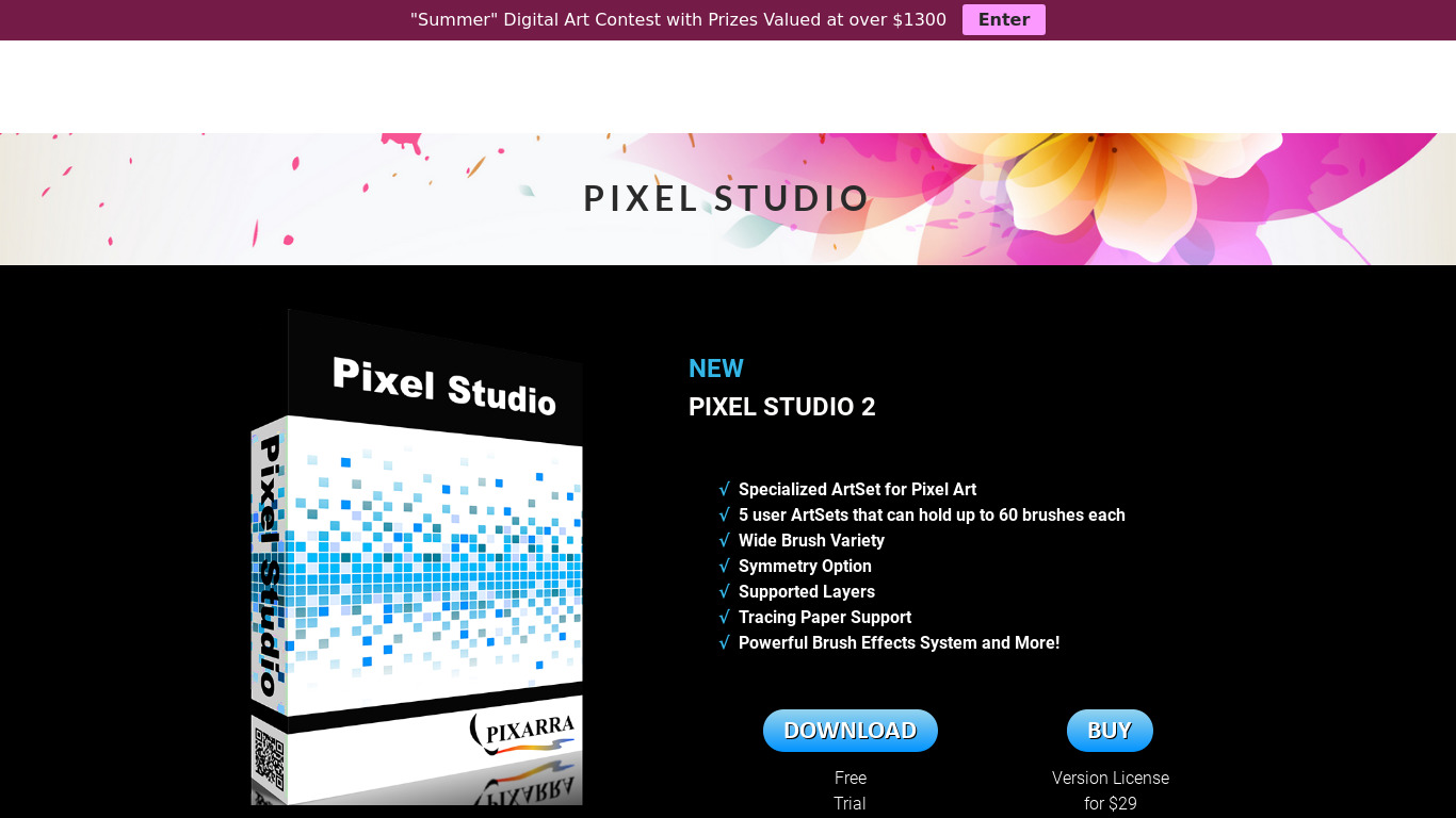 Pixel Studio Landing page