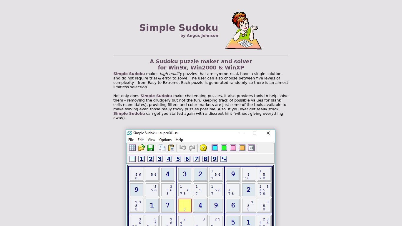 Simple Sudoku Landing page