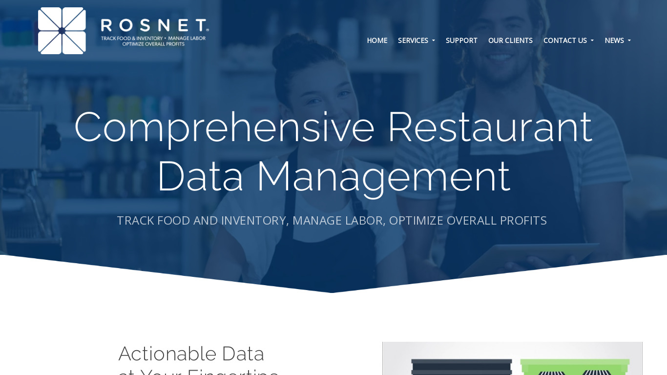 Rosnet Landing page