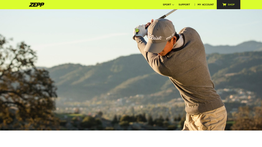 Zepp Golf Sensor Landing Page