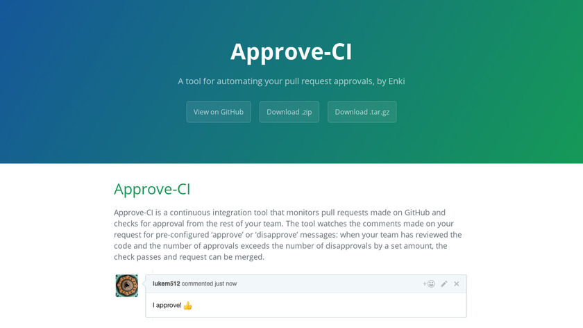 Approve-CI Landing Page