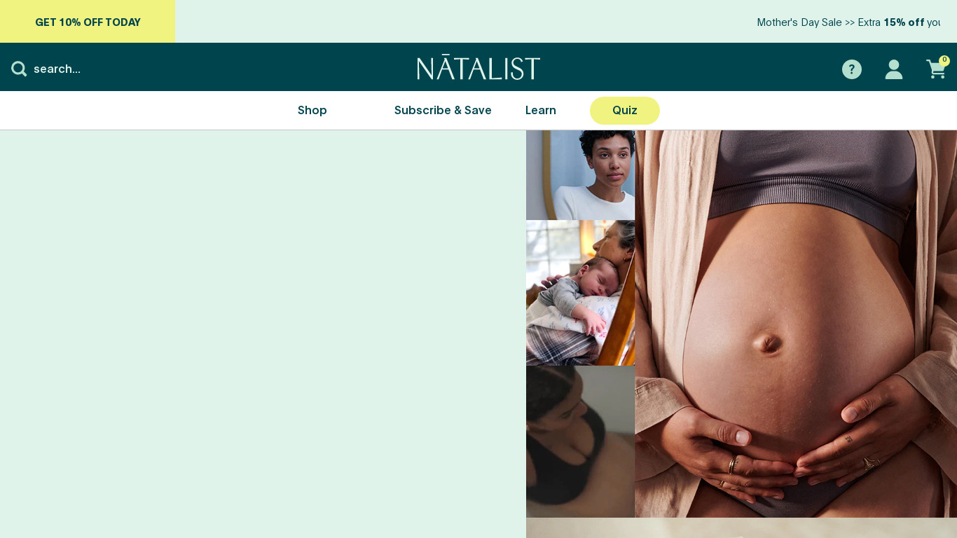 Natalist Landing page