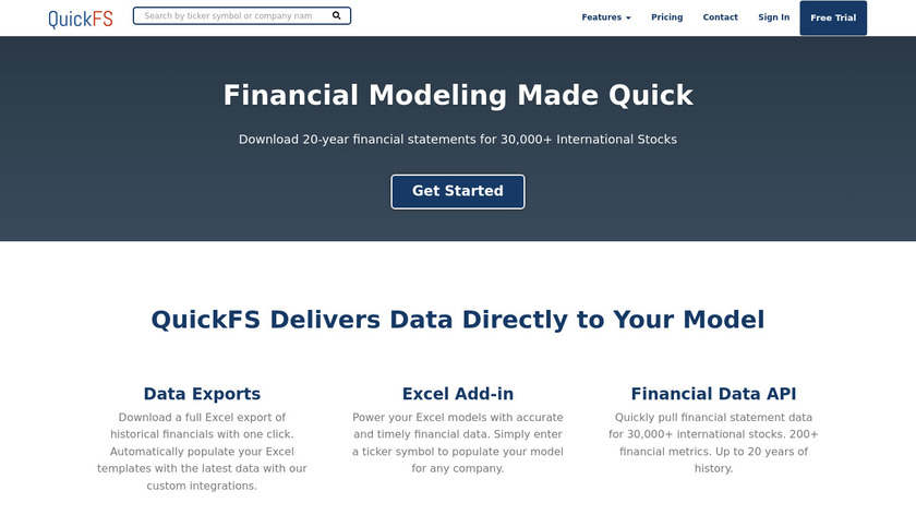 QuickFS.net Landing Page