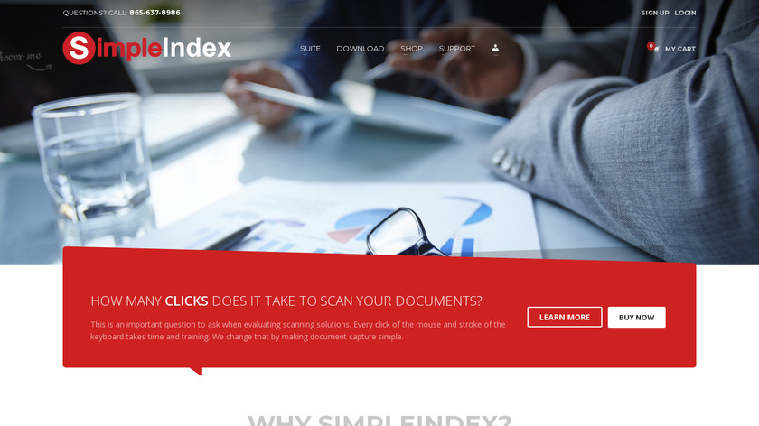 SimpleIndex Landing Page