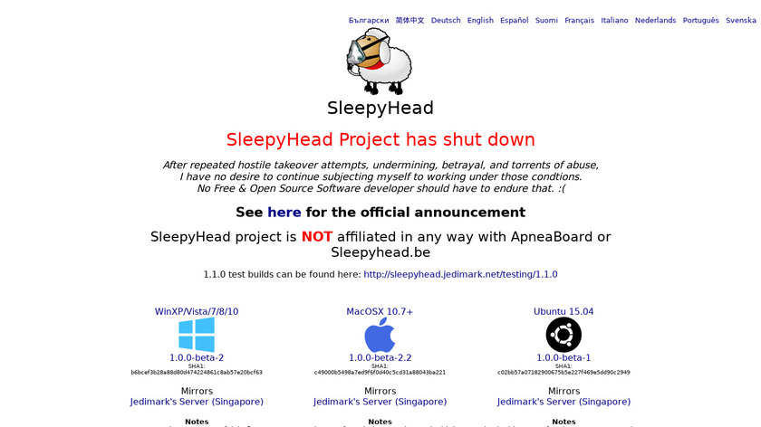 SleepyHead Landing Page