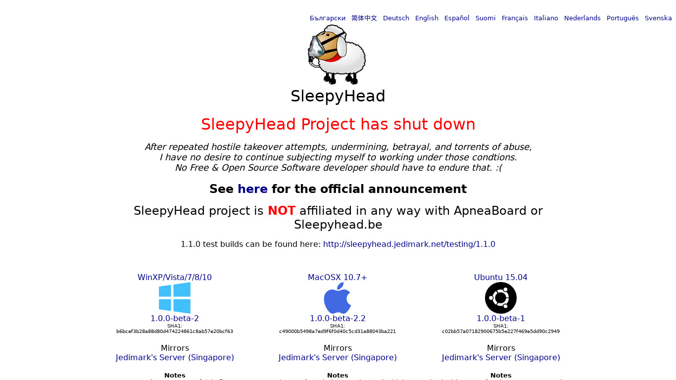 SleepyHead Landing page
