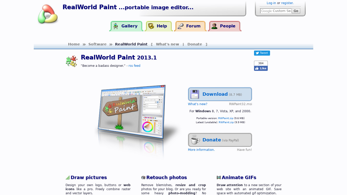 RealWorld Paint Landing page