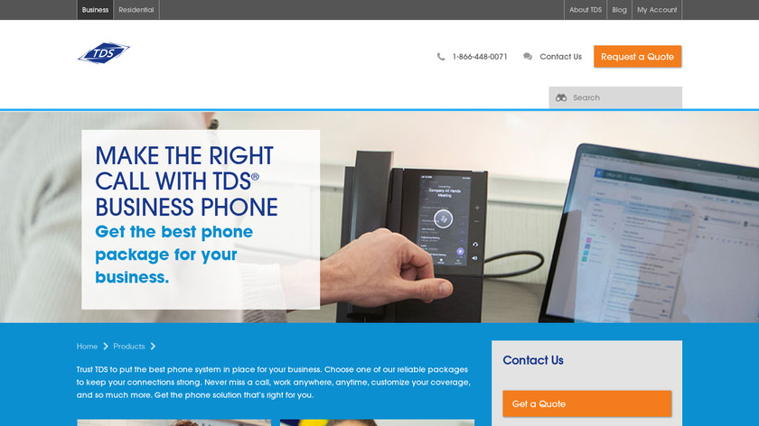 TDS Business VoIP Landing Page