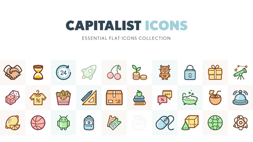 pixelbuddha.net Capitalist Icon Set Landing Page