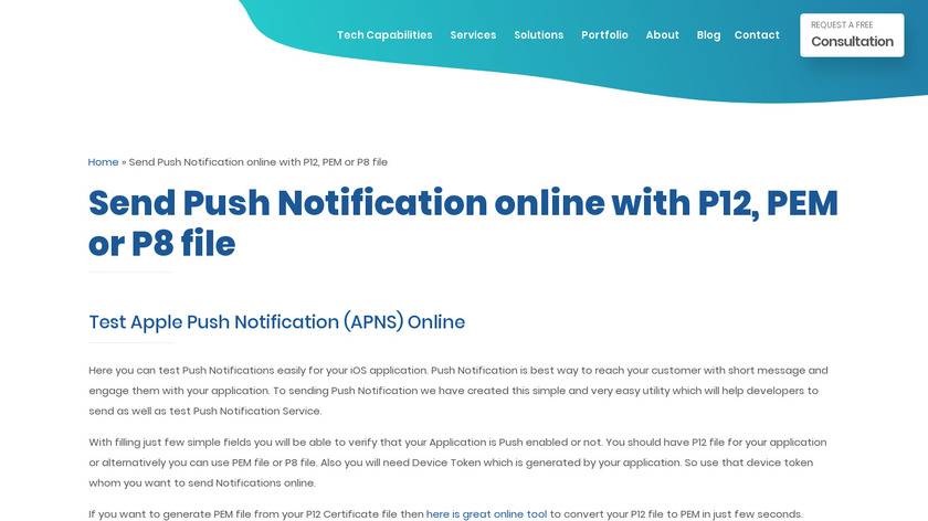 Push Notification Send Online Landing Page