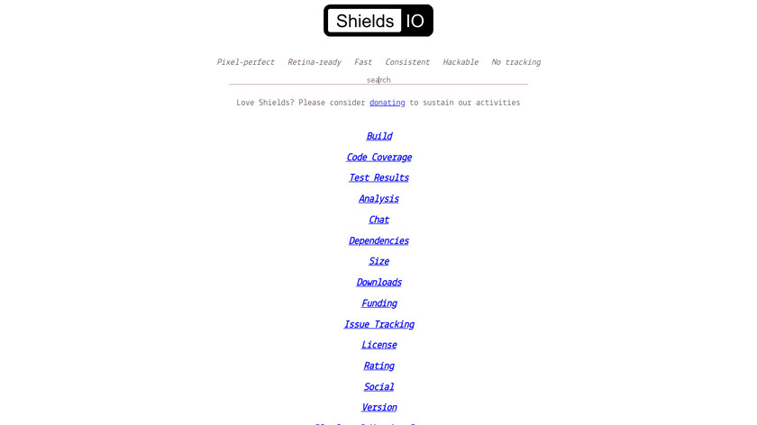 Shields.io Landing Page