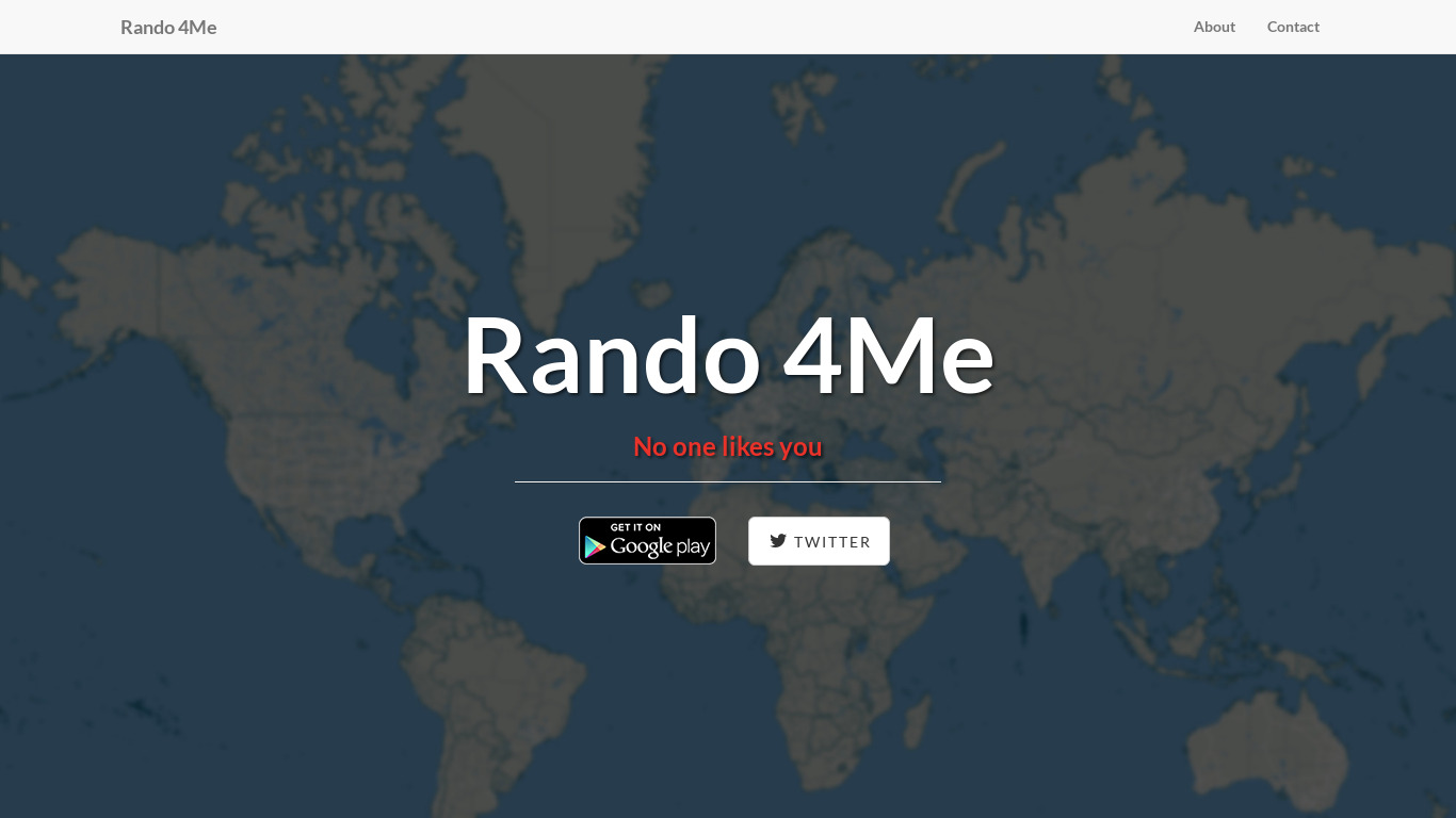 Rando 4Me Landing page