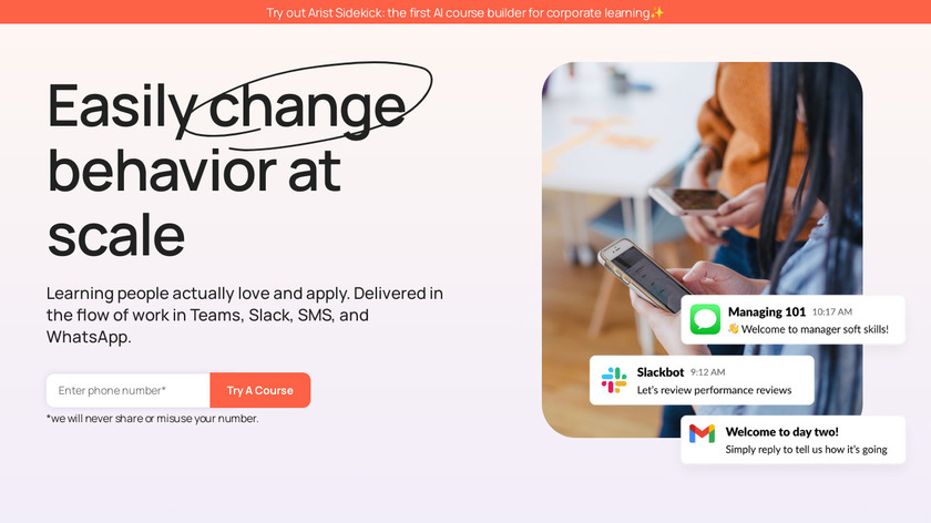 Arist Landing Page
