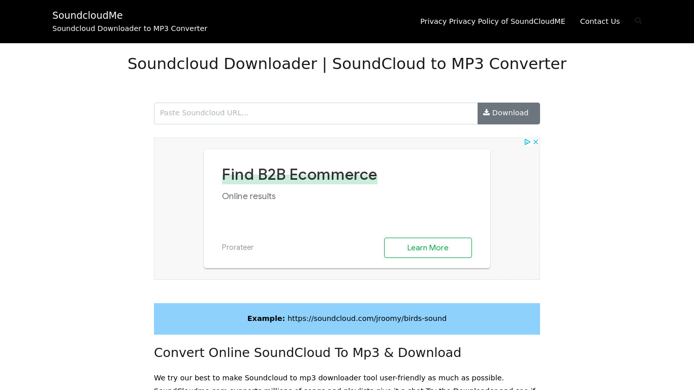 SoundCloudMe.com Landing page