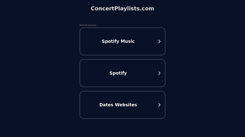 Concert Playlists Landing Page
