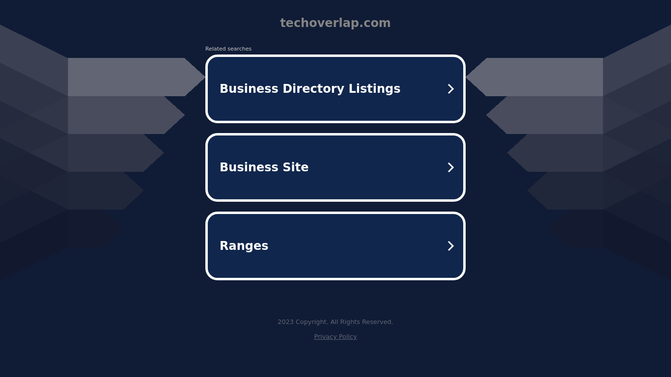 TechOverlap Landing page