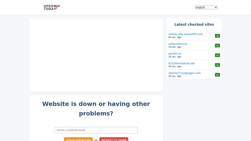 UPDOWNtoday Landing Page