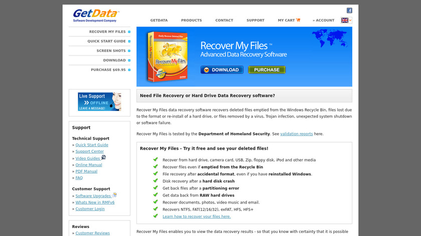 Recover My Files Landing Page