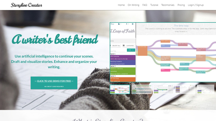 Storyline Creator Landing Page
