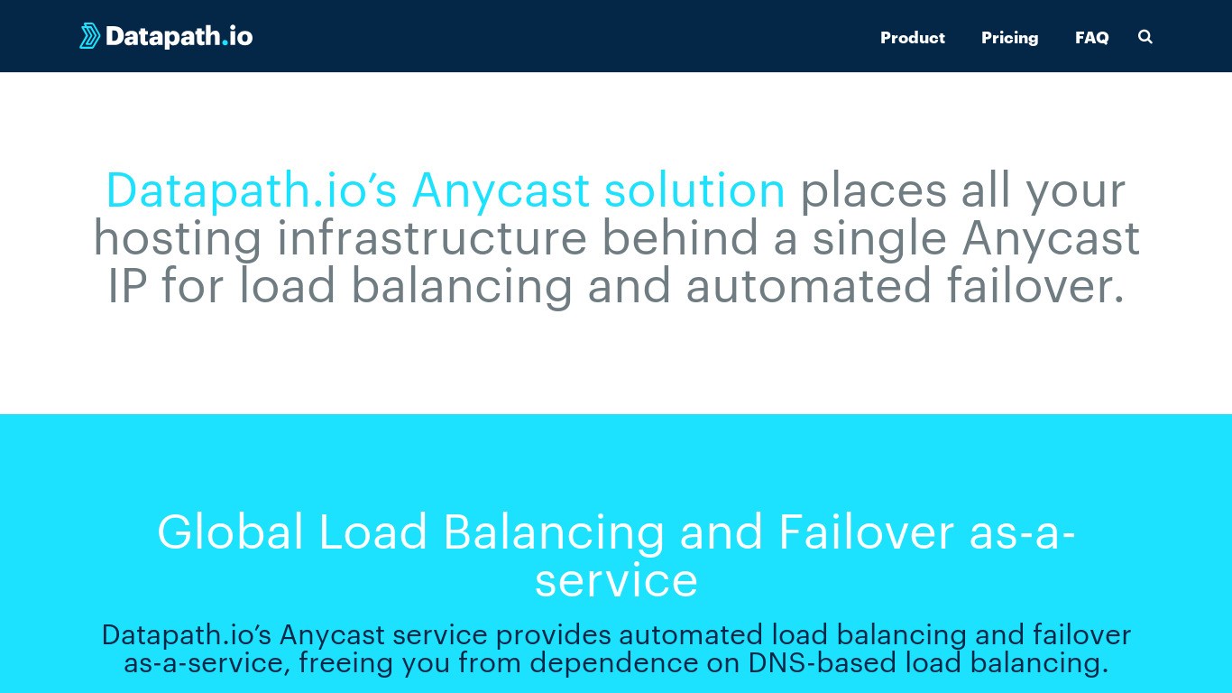 Anycast Landing page