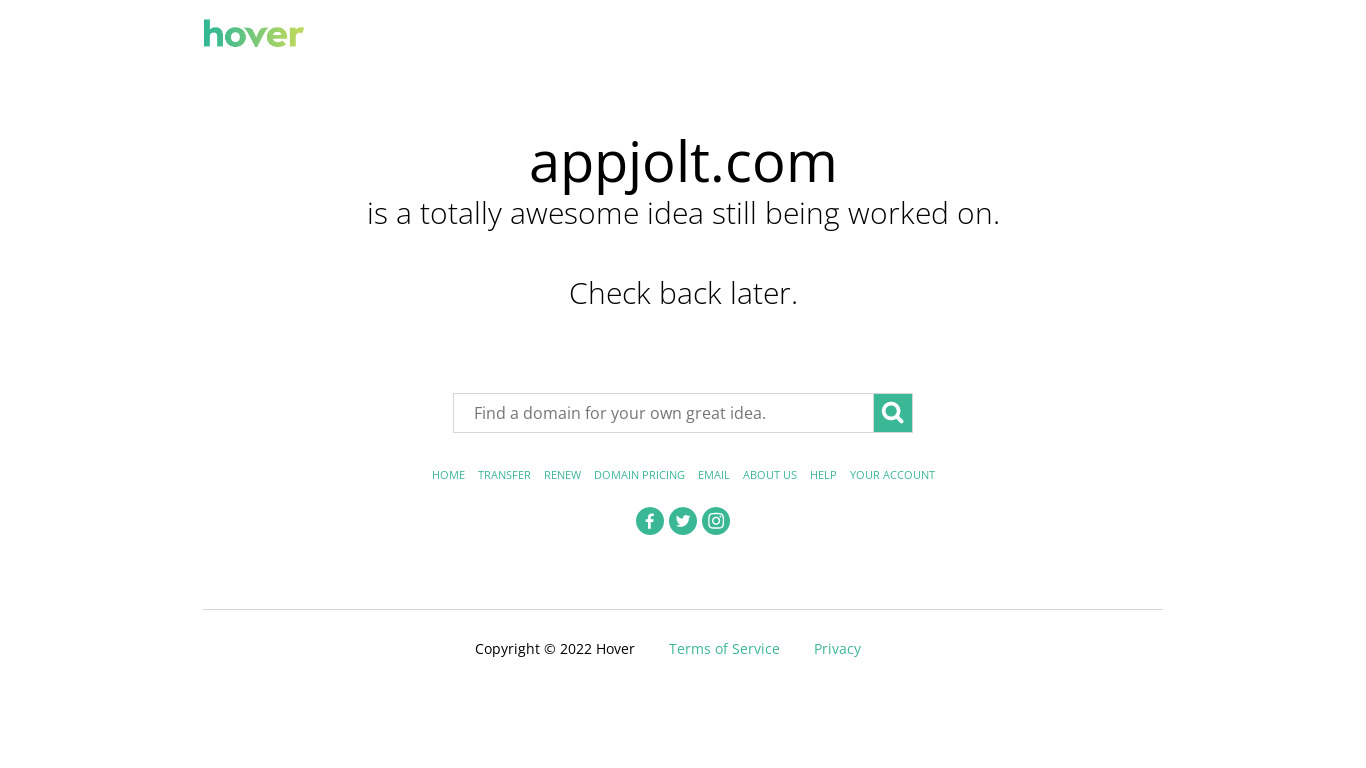 Appjolt Landing page