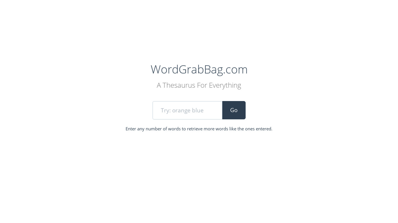 Word Grabbag Landing page