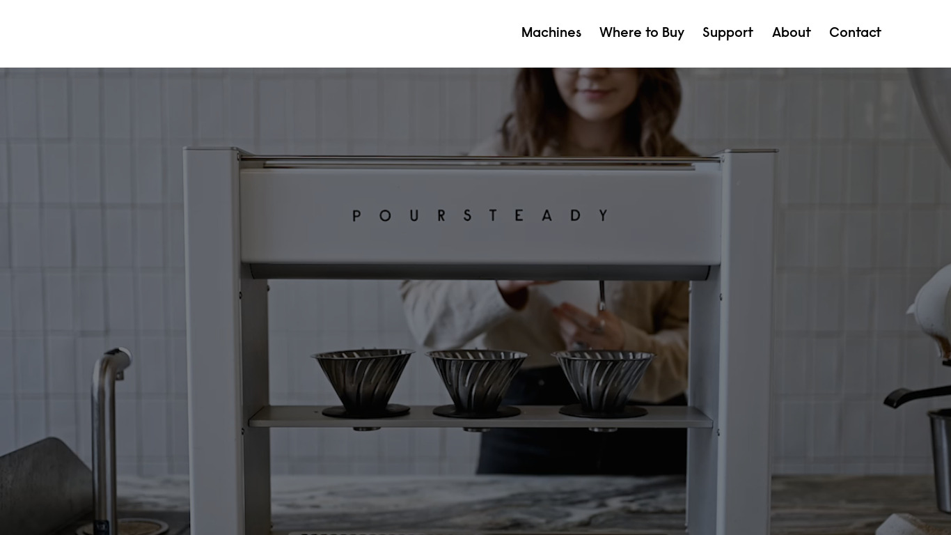 Poursteady Landing page