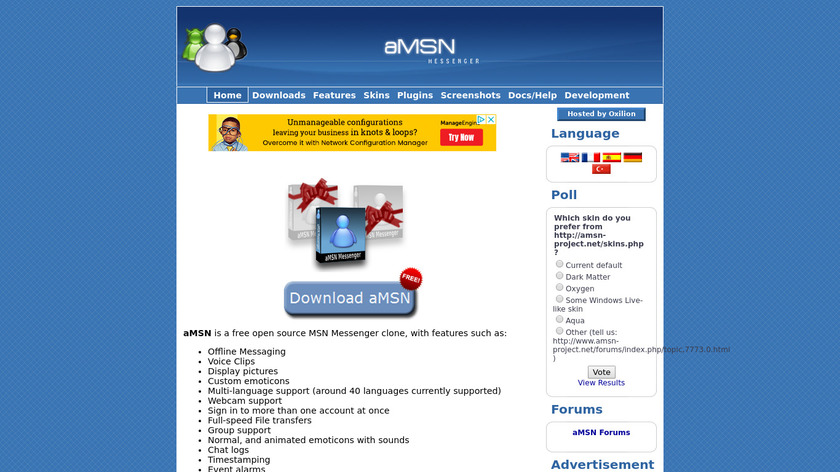 aMSN Landing Page