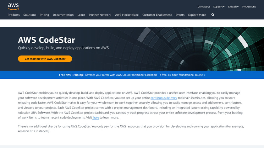 AWS CodeStar Landing Page