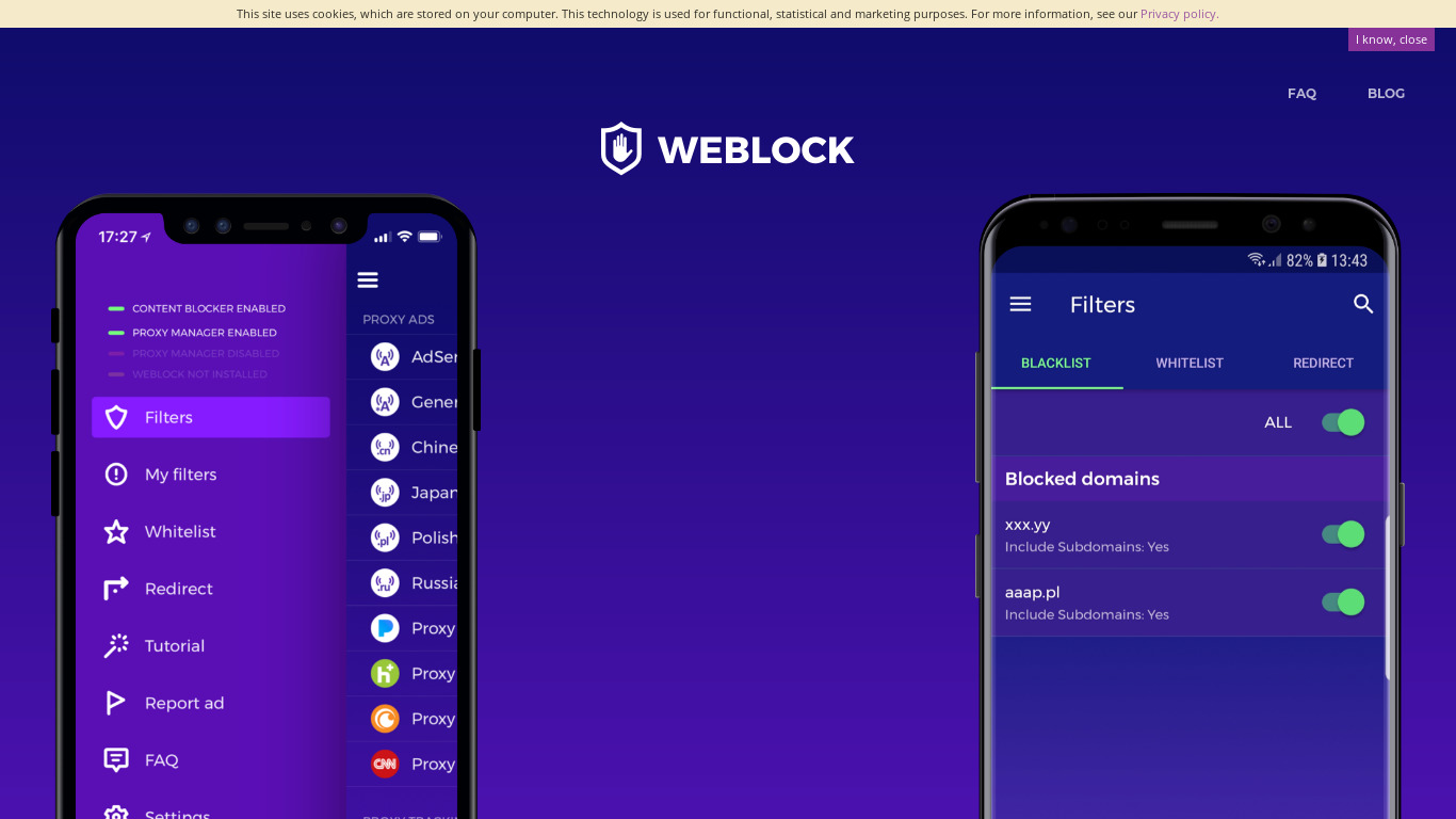 WeBlock Landing page